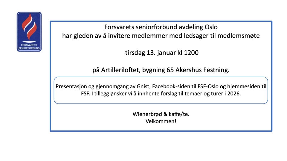 Artikkelbilde til artikkelen Vi samles tirsdag 13. januar 2026 kl 12:00