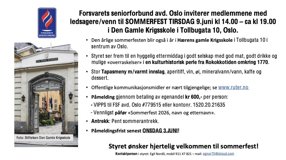 Sommerfest på T-10 9 juni 2026