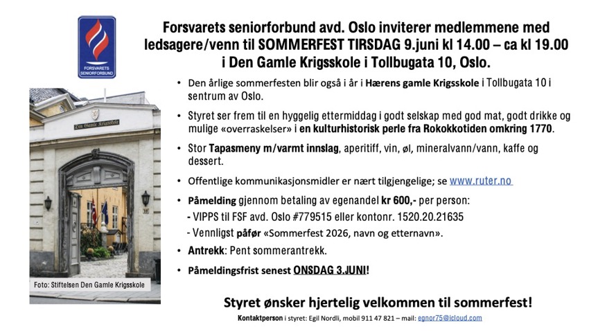 Sommerfest på T-10 9 juni 2026